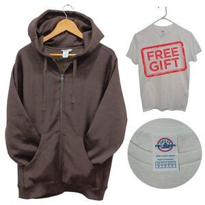 Team 365 Men's Heavyweight Full Zip Hoodie Fleece Lined Warm Casual Sweatshirt